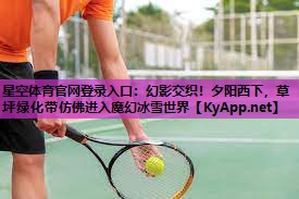 星空体育官网登录入口：幻影交织！夕阳西下，草坪绿化带仿佛进入魔幻冰雪世界