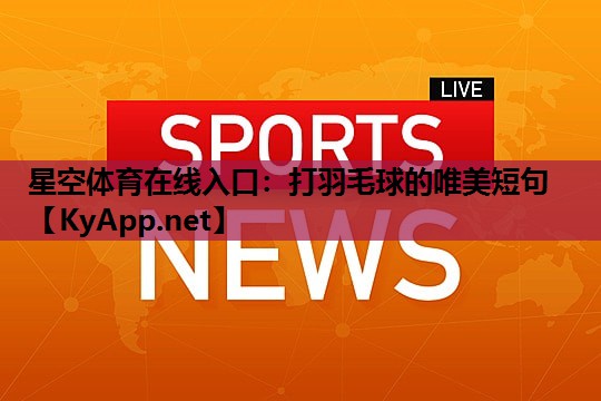 打羽毛球的唯美短句